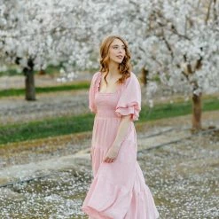 & Merci Best Sellers Paige Puff Sleeve Tiered Midi Dress