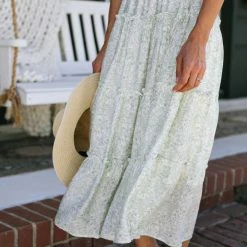 Blu Pepper Maternity Friendly Tinsley Tiered Midi Skirt