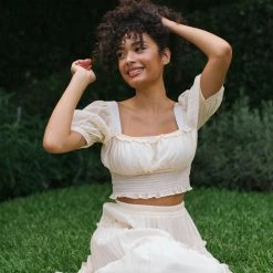 Blu Pepper Doreen Puff Sleeve Top