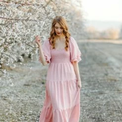 & Merci Best Sellers Paige Puff Sleeve Tiered Midi Dress