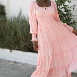 In Loom Joanne Smocked Dotted Midi Dress