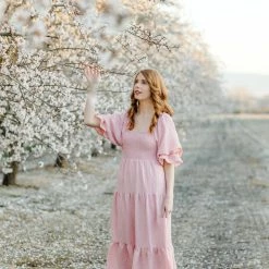 & Merci Best Sellers Paige Puff Sleeve Tiered Midi Dress