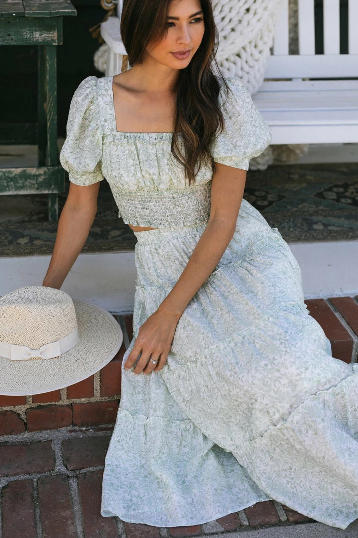 Blu Pepper Maternity Friendly Tinsley Tiered Midi Skirt