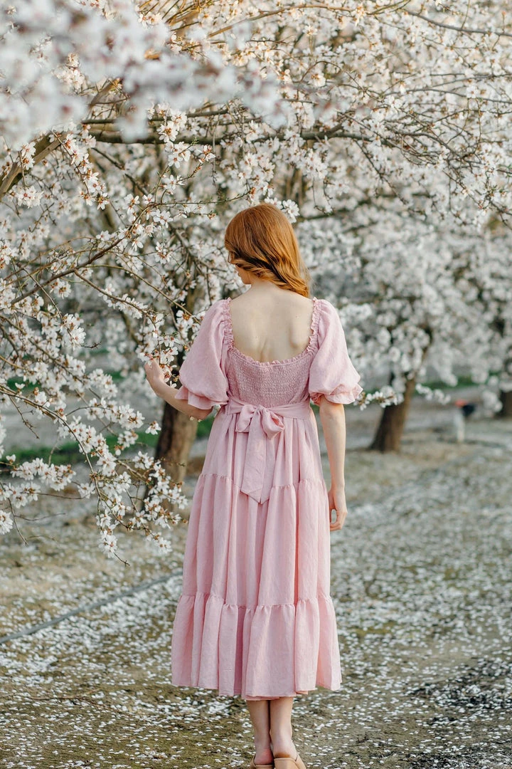 & Merci Best Sellers Paige Puff Sleeve Tiered Midi Dress