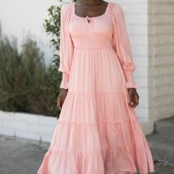 In Loom Joanne Smocked Dotted Midi Dress