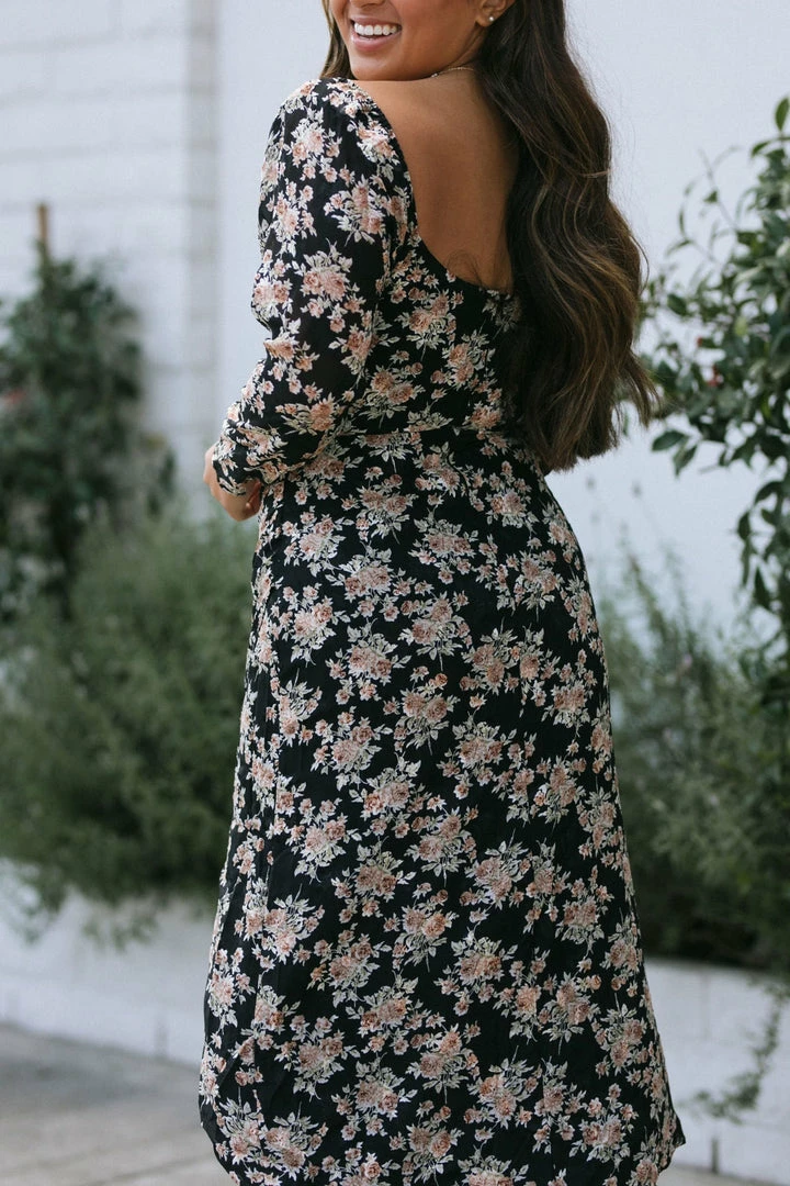 Lush Zola Cowl Neck Midi Dress