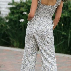 Fore Collection Keely Smocked Jumpsuit Clothing