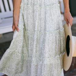 Blu Pepper Maternity Friendly Tinsley Tiered Midi Skirt