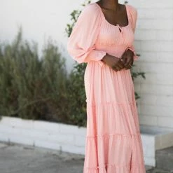 In Loom Joanne Smocked Dotted Midi Dress