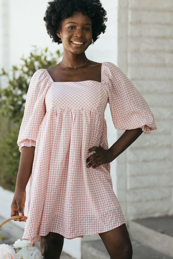 Sweet Lemon Blaire Puff Sleeve Mini Dress