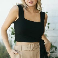 Final Touch Yara Side Tie Cropped Tank Basics