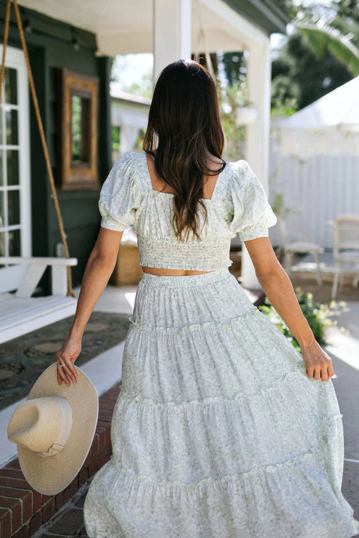 Blu Pepper Tinsley Smocked Crop Top Clothing