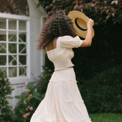 Blu Pepper Maternity Friendly Doreen Tiered Midi Skirt