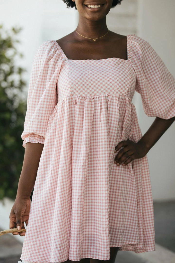 Sweet Lemon Blaire Puff Sleeve Mini Dress