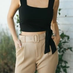 Final Touch Yara Side Tie Cropped Tank Basics