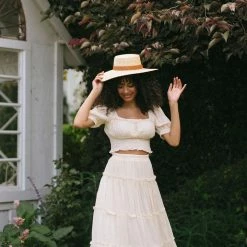 Blu Pepper Maternity Friendly Doreen Tiered Midi Skirt