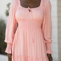 In Loom Joanne Smocked Dotted Midi Dress