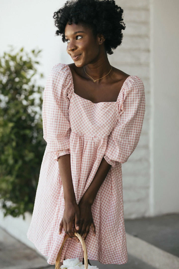 Sweet Lemon Blaire Puff Sleeve Mini Dress