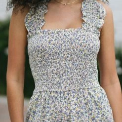 Fore Collection Keely Smocked Jumpsuit Clothing