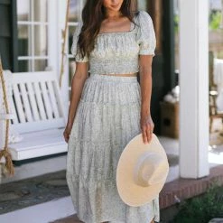 Blu Pepper Tinsley Smocked Crop Top Clothing