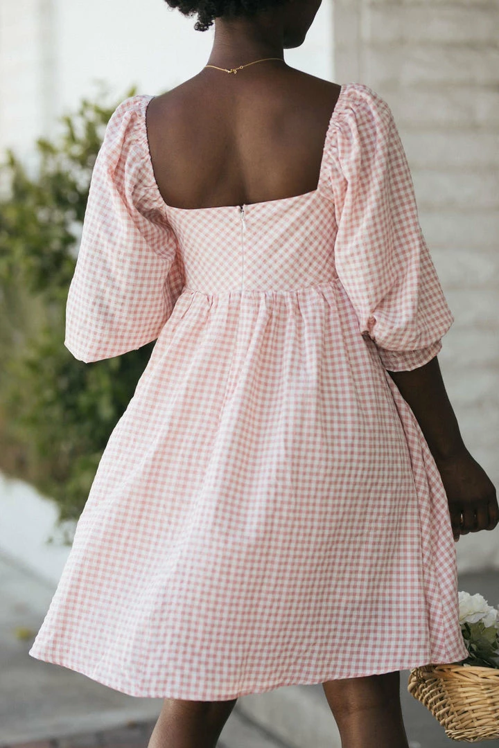 Sweet Lemon Blaire Puff Sleeve Mini Dress