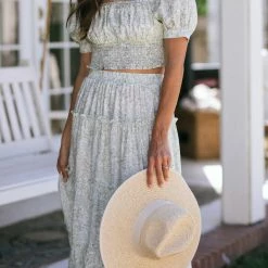 Blu Pepper Tinsley Smocked Crop Top Clothing