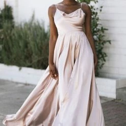 17 Young Dress Athena Satin Maxi Dress Bridal