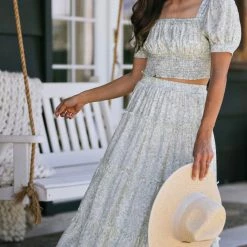 Blu Pepper Tinsley Smocked Crop Top Clothing