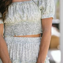 Blu Pepper Tinsley Smocked Crop Top Clothing