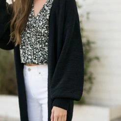 Style Melody Work Essentials Tatum Puff Sleeve Cardigan