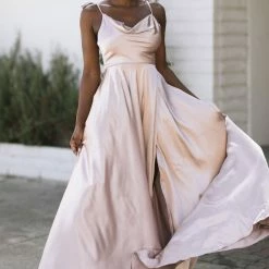 17 Young Dress Athena Satin Maxi Dress Bridal