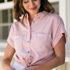 Paper Crane Miley Tie Front Shirt