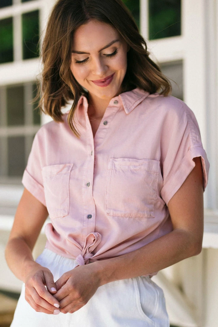 Paper Crane Miley Tie Front Shirt