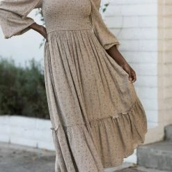 Blue B Parker Smocked Midi Dress