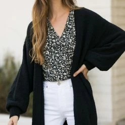 Style Melody Work Essentials Tatum Puff Sleeve Cardigan