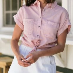 Paper Crane Miley Tie Front Shirt