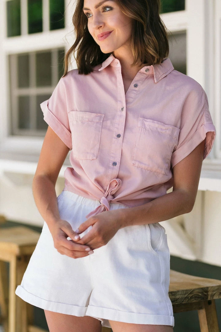 Paper Crane Miley Tie Front Shirt