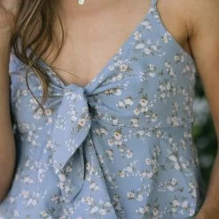 She + Sky Ruth Tie-Front Top Clothing