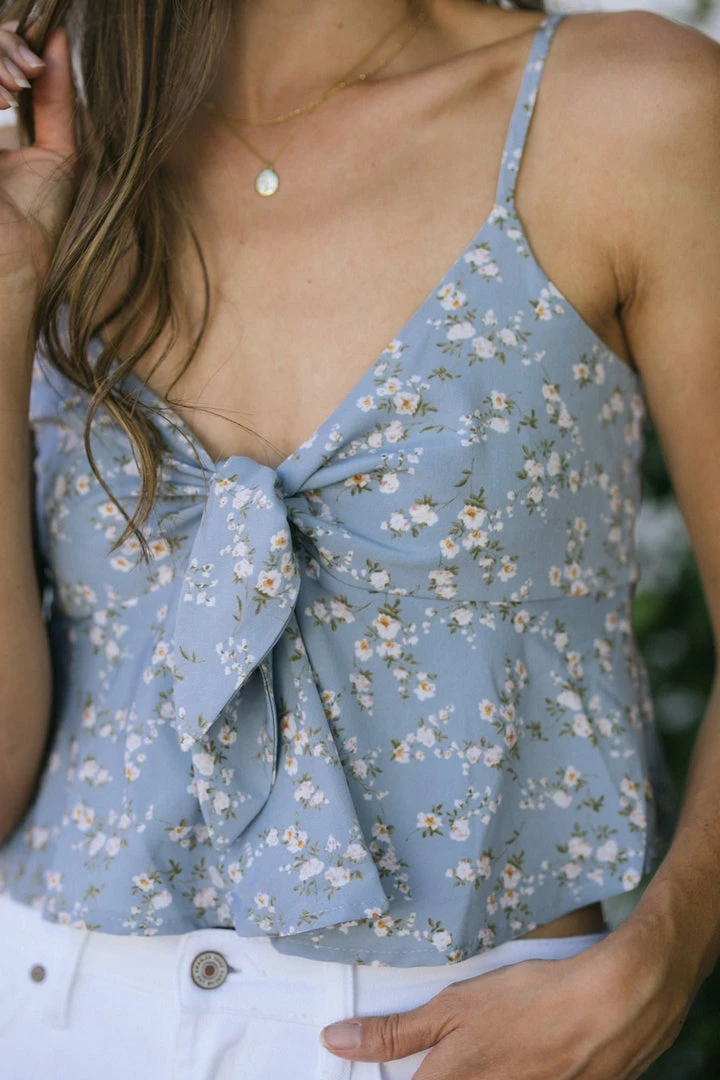 She + Sky Ruth Tie-Front Top Clothing