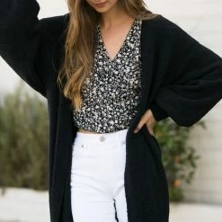 Style Melody Work Essentials Tatum Puff Sleeve Cardigan