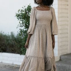 Blue B Parker Smocked Midi Dress