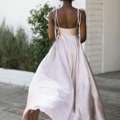 17 Young Dress Athena Satin Maxi Dress Bridal