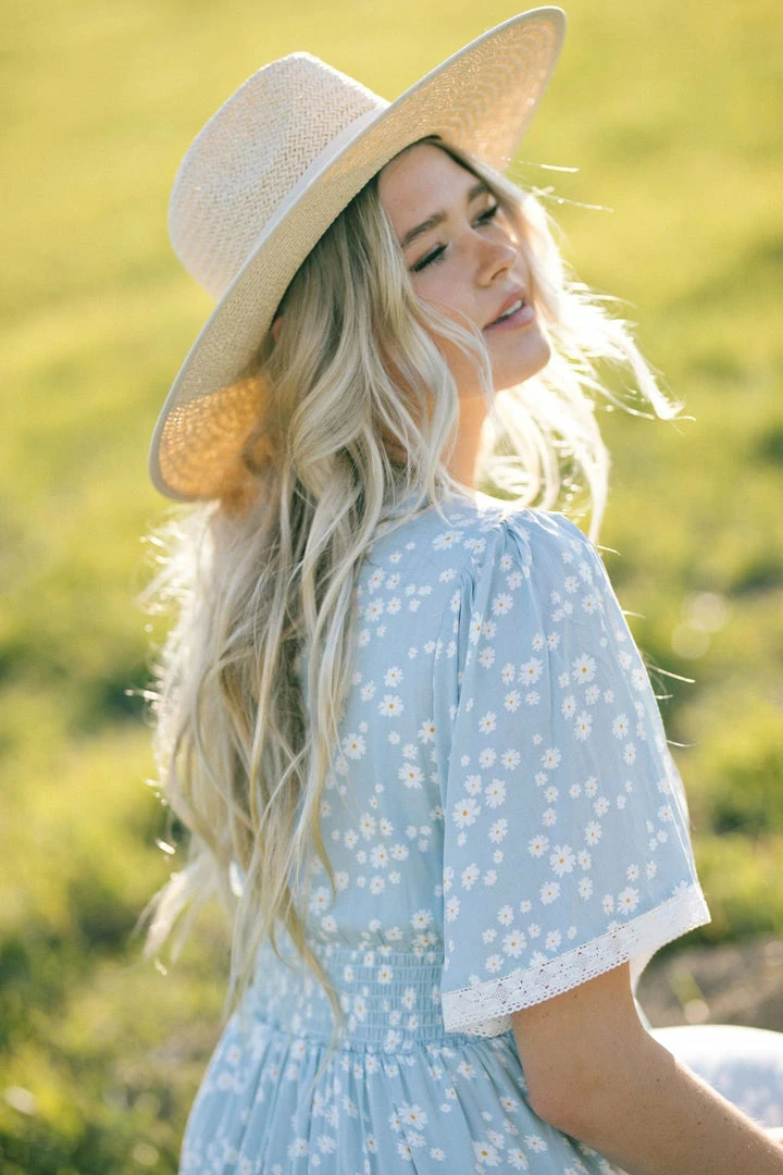 Fame Chrissy Straw Wide Brim Bow Hat Swim