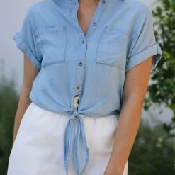 Paper Crane Miley Tie Front Shirt