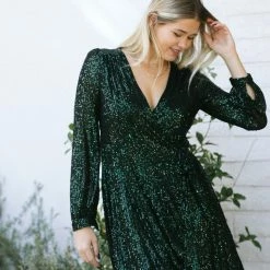 In Loom Sierra Sequin Wrap Dress Clothing