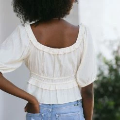 Lush Madeline Puff Sleeve Blouse Clothing