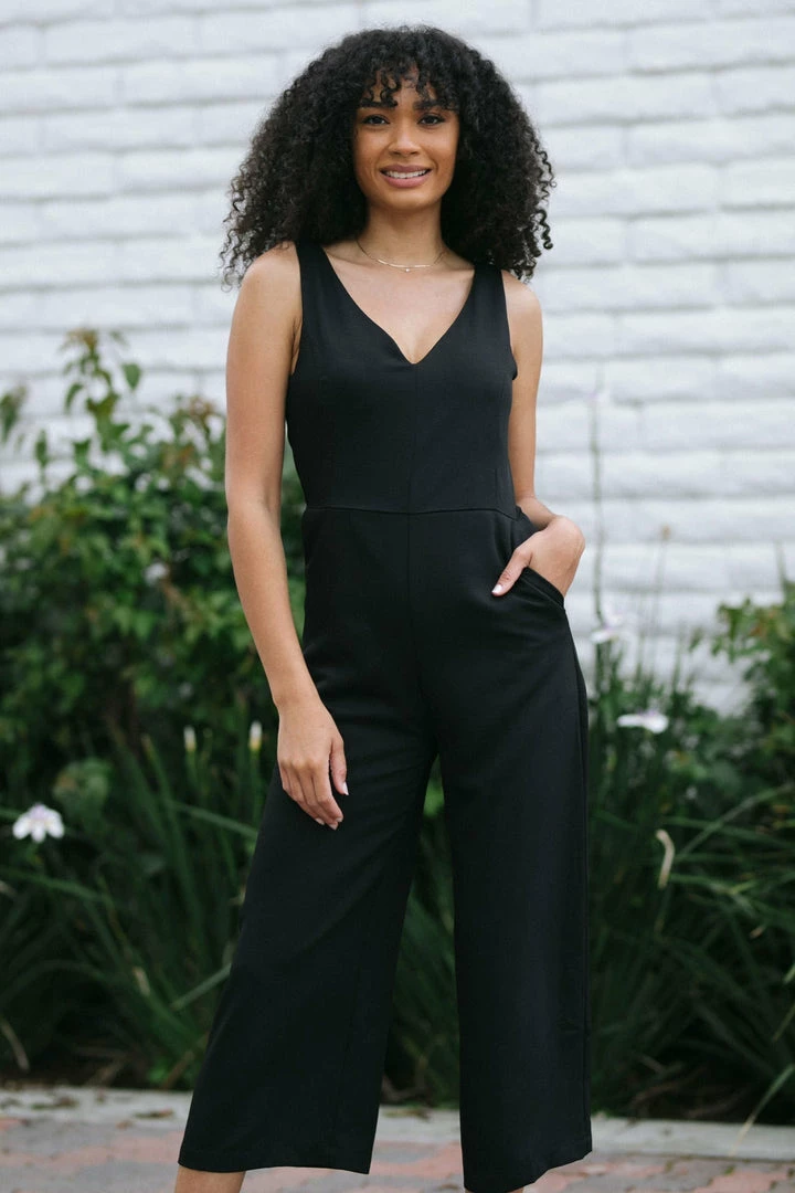 Mod Ref Work Essentials Meredith Tie Front Jumpsuit