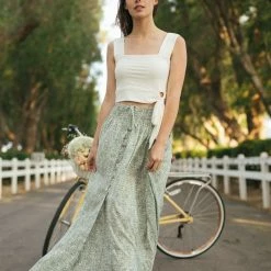 Final Touch Yara Side Tie Cropped Tank Basics