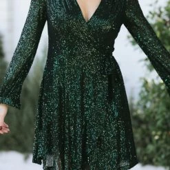 In Loom Sierra Sequin Wrap Dress Clothing