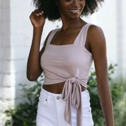 Final Touch Yara Side Tie Cropped Tank Basics
